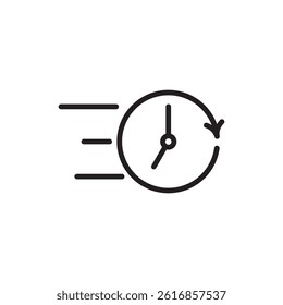 Speed time clock fast time logo icon