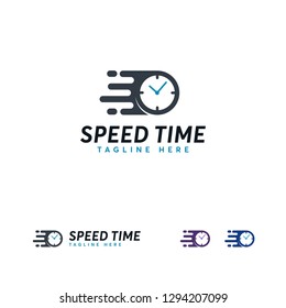 Speed Time logo designs vector, Fast Time logo template