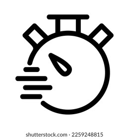 speed timer icon or logo isolated sign symbol vector illustration - high quality black style vector icons