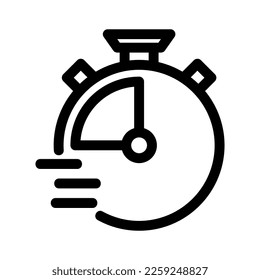 speed timer icon or logo isolated sign symbol vector illustration - high quality black style vector icons