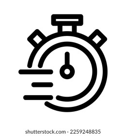speed timer icon or logo isolated sign symbol vector illustration - high quality black style vector icons