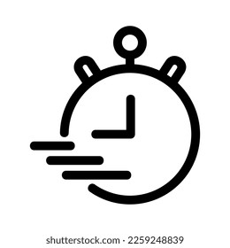 icono del temporizador de velocidad o logotipo símbolo de signo aislado ilustración del vector - iconos vectoriales de estilo negro de alta calidad