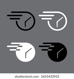 Speed timer icons — fast time concept