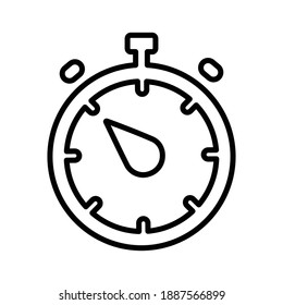 Velocidad, icono de la línea del temporizador. diseño de vector de esquema