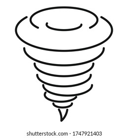 Speed tornado icon. Outline speed tornado vector icon for web design isolated on white background