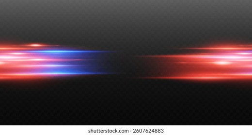 Speed ​​neon trace and lines. Light effect of laser movement.