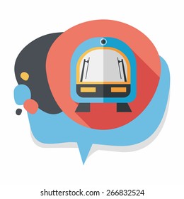 speed train flat icon with long shadow,eps10