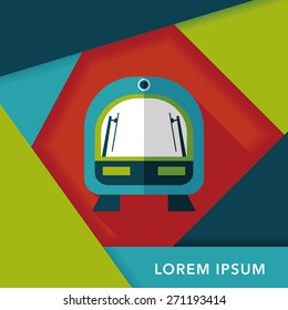 speed train flat icon with long shadow,eps10