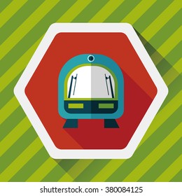 speed train flat icon with long shadow,eps10