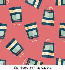 speed train flat icon seamless pattern background