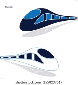 trem de velocidade, Trem Hyperloop, Comuter rail, Locomotiva, Monorail, Ferrovia, Trem bala, Metrô, Ônibus, Metro, Passageiro, ícone único, ícone do trem.	