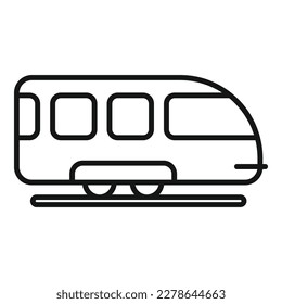 Speed train icon outline vector. City platform. Metro station