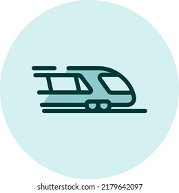 Tren de velocidad, ilustración, vector sobre fondo blanco.