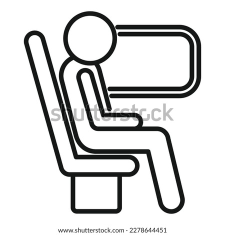 Speed train passenger icon outline vector. Metro people. Travel ticket