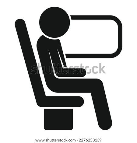 Speed train passenger icon simple vector. Metro people. Travel ticket