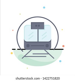 Speed Train, Transport, Train, Public Abstract Flat Color Icon Template