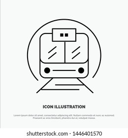 Speed Train, Transport, Train, Public Vector Line Icon