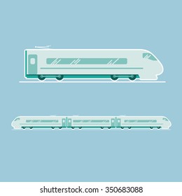 speed train,  transportation vehicles, Flat style vector illustration