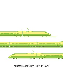 speed train, transportation vehicles, Flat style vector illustration