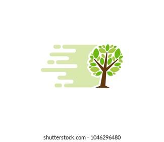 Speed Tree Icon Logo Design Element