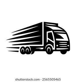 speed truck fast technology automotive vehicle logo vector illustration template design