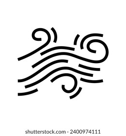 speed turbine line icon vector. speed turbine sign. isolated contour symbol black illustration