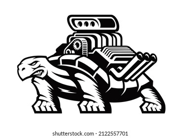 Speed Turtle With An Engine In The Carapace