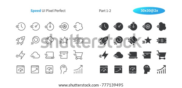 Speed Ui Pixel Perfect Wellcrafted Vector: เวกเตอร์สต็อก (ปลอดค่า ...