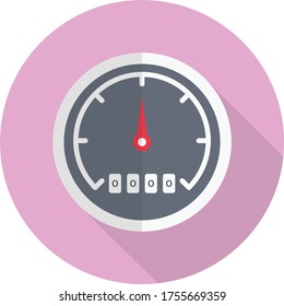 speed vector flat color icon 