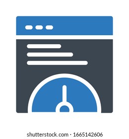 speed vector glyph color icon 
