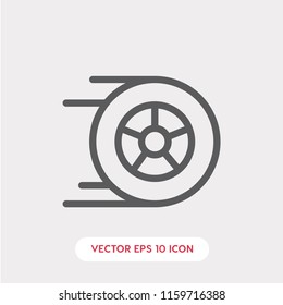 Speed vector icon, car wheel symbol