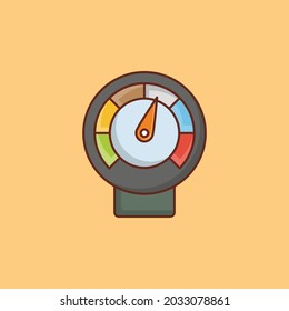 ilustración del vector de velocidad en un fondo transparente. Símbolos de calidad premium. Icono de color plano de línea vectorial para el concepto y el diseño gráfico.