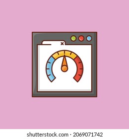 speed Vector illustration on a transparent background. Premium quality symbols. Vector Line Flat color  icon for concept and graphic design.