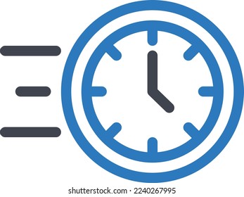 ilustración del vector de velocidad en un fondo transparente. Símbolos de calidad superior. Iconos vectoriales de glifos para diseño de conceptos y gráficos.