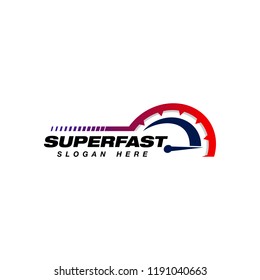 Speed Vector Logo Design Speedometer Icon Stock Vector (Royalty Free ...