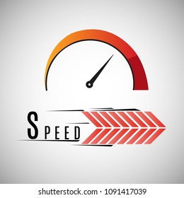 Speed, vector logo. Isolated on white background