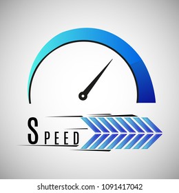 Speed, vector logo. Isolated on white background