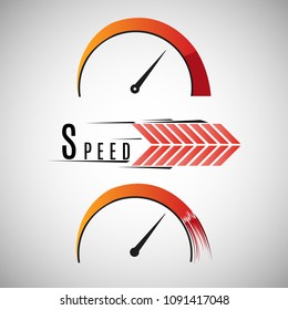 Speed, vector logo. Isolated on white background