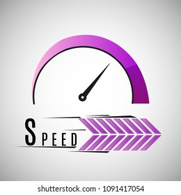 Speed, vector logo. Isolated on white background