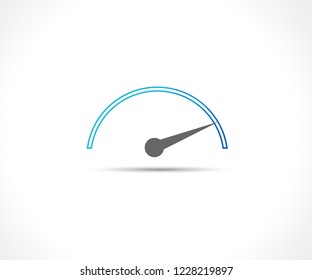 Speed, vector logo racing event, with the main elements of the modification speedometer