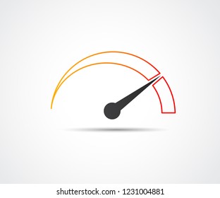 Speed, vector logo racing event, with the main elements of the modification speedometer