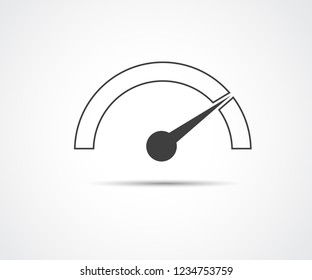 Speed, vector logo racing event, with the main elements of the modification speedometer