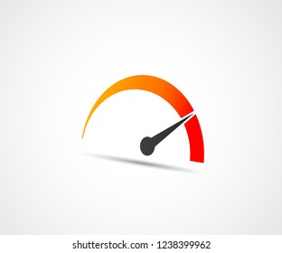 Speed, vector logo racing event, with the main elements of the modification speedometer