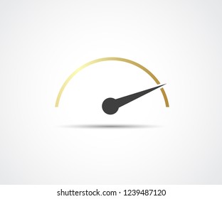 Speed, vector logo racing event, with the main elements of the modification speedometer