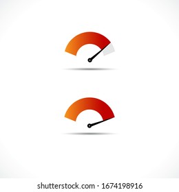 Speed, vector logo racing event, with the main elements of the modification speedometer