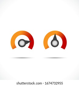 Speed, vector logo racing event, with the main elements of the modification speedometer
