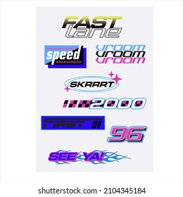 Speed, vector logo racing event, with the main elements of the modification speedometer