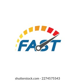 Speed, vector logo racing event, with the main elements of the modification speedometer