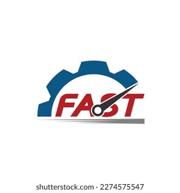 Speed, vector logo racing event, with the main elements of the modification speedometer