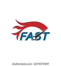 Actividad de carreras de velocidad, logotipo vectorial, con los principales elementos del velocímetro de modificación